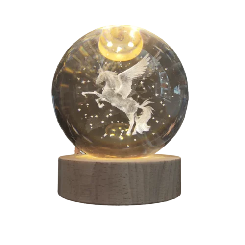 گوی  شیشه ای چراغ دار