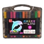 ماژیک اکریلیک ۲۴ رنگ نوک قلمویی (Acrylic Marker Brush Tip)