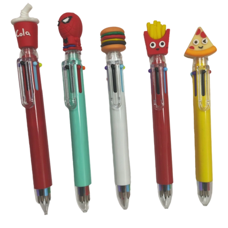 خودکار فشاری 6 رنگ فانتزی