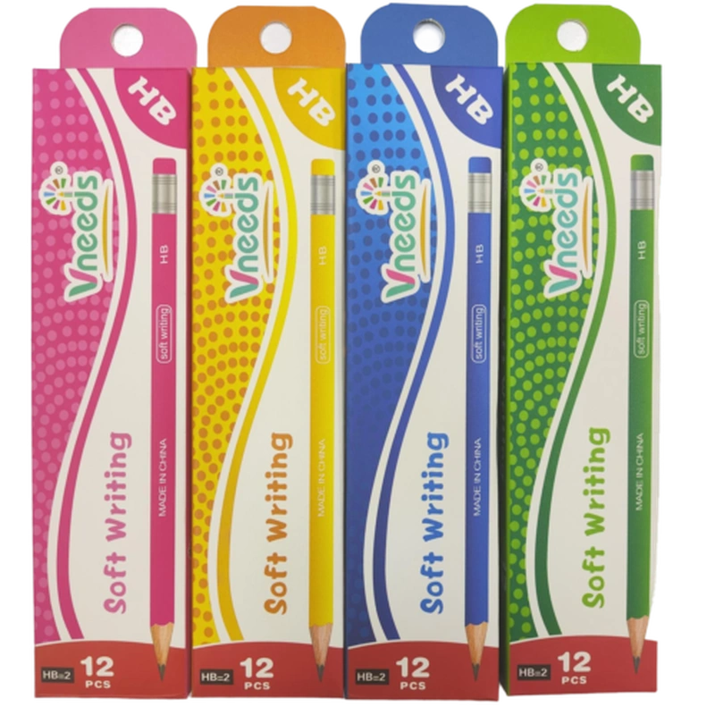 مداد مشکی پاکن دار 12 عددی vneeds