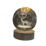 گوی  شیشه ای چراغ دار/گوزن