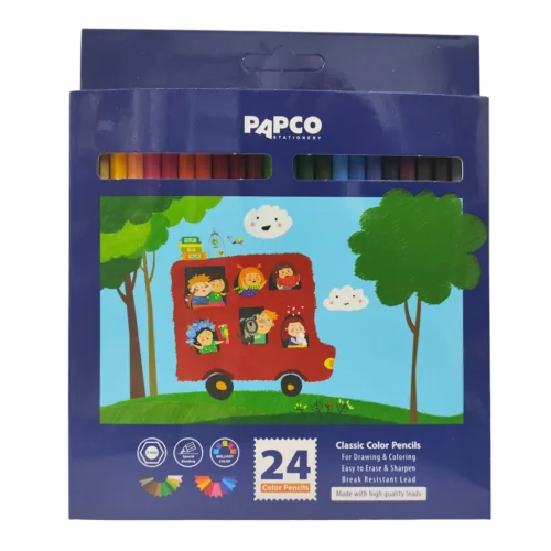مداد رنگی 24 عددی پاپکو
