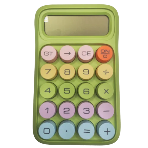 ماشین حساب پاستلی دکمه رنگی کوچک