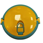 ظرف غذای دوجداره داخل استیل/زرد