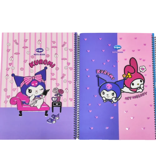 دفتر حاشیه دار سیمی طرح کرومی