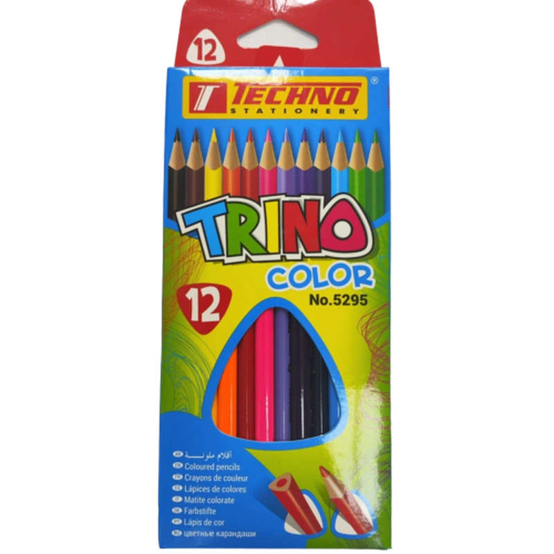 مداد رنگی 12 تایی تکنو ترینو مدل 5295