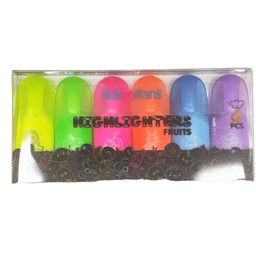 هایلایتر 6 رنگ  میوه ای schoolfans