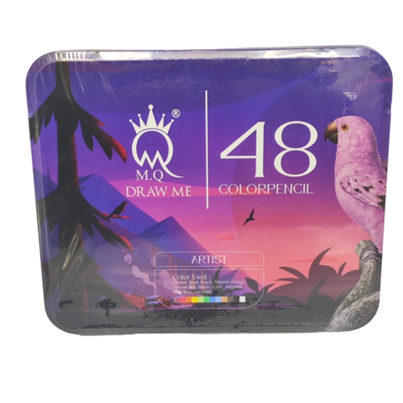 مداد رنگی 48 رنگ MQ جعبه فلزی