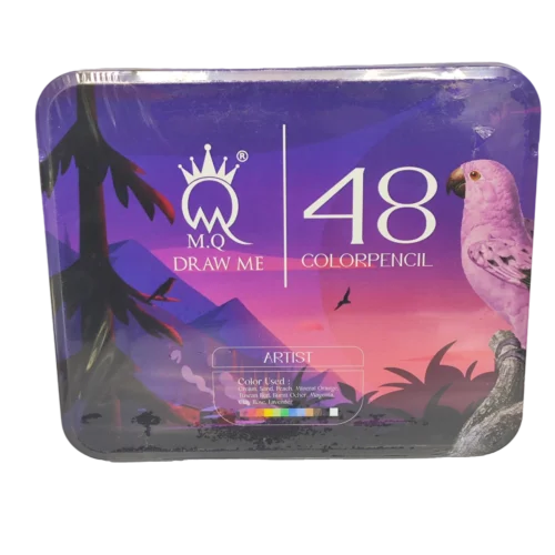 مداد رنگی 48 رنگ MQ جعبه فلزی