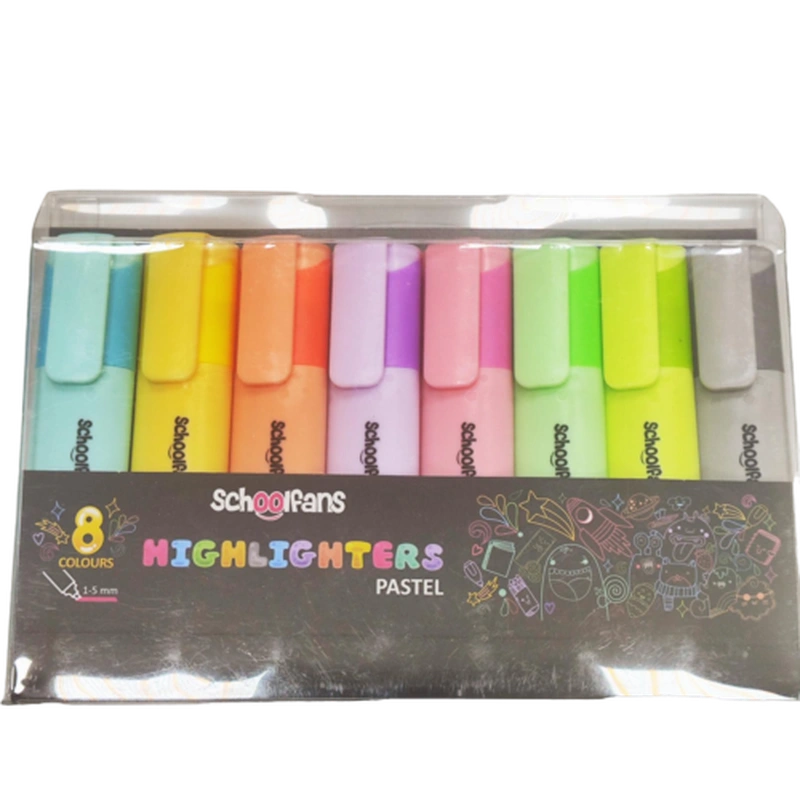 هایلایتر 8 رنگ اسکول فنز schoolfans
