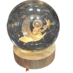 گوی  شیشه ای چراغ دار/دختر فضانورد ماه