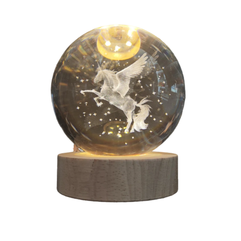 گوی  شیشه ای چراغ دار