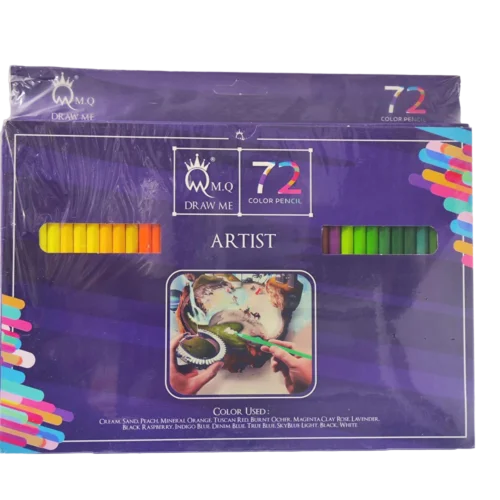 مداد رنگی 72 عددی ام کیو جعبه مقوایی