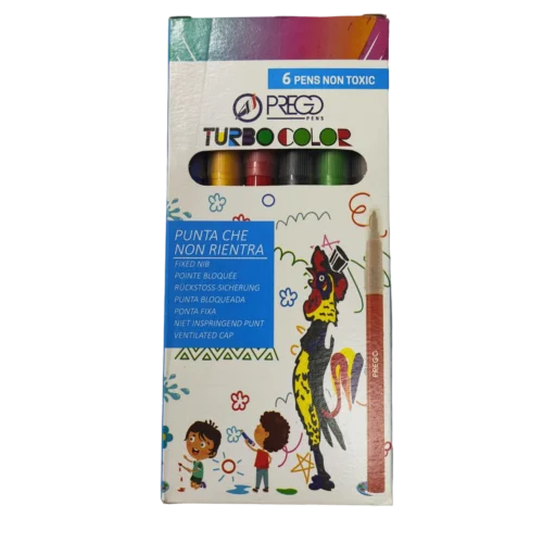 ماژیک رنگ آمیزی 6 رنگ prego