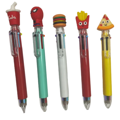 خودکار فشاری 6 رنگ فانتزی