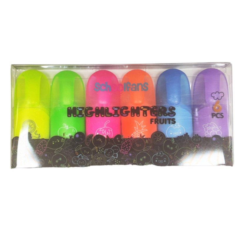 هایلایتر 6 رنگ  میوه ای schoolfans