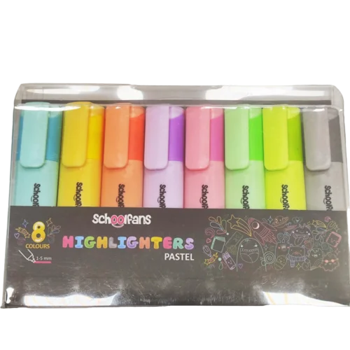 هایلایتر 8 رنگ اسکول فنز schoolfans
