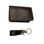 ست کیف کارت و جاکلیدی/قهوه ای
