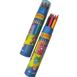 مداد رنگی 12 تایی تکنو  مدل 5298 استوانه ای