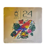 مداد رنگی 24 تایی جعبه فلزی M.Q