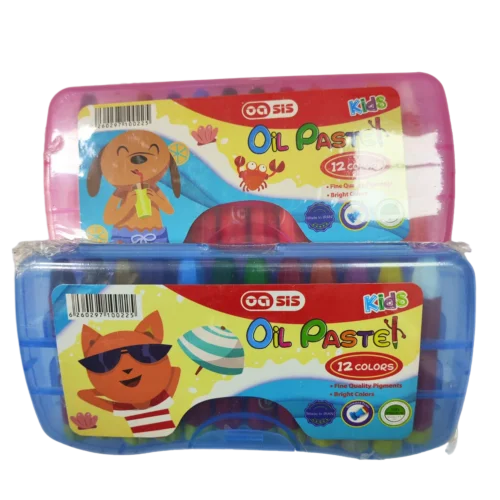 مداد شمعی 12 رنگ OASIS