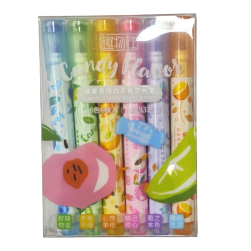 هایلایتر میوه ای بسته ای 6 عددی